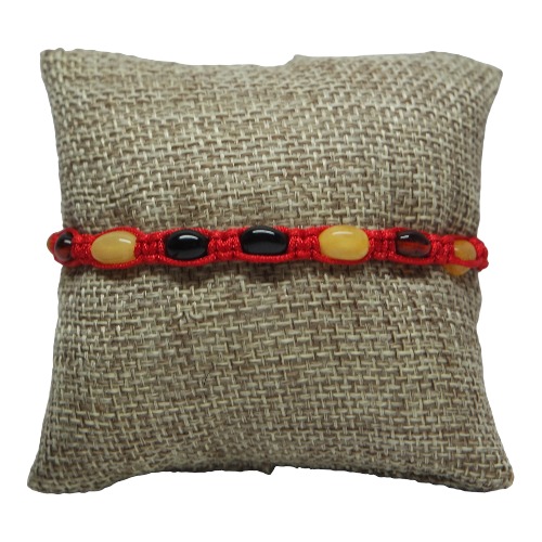 Pulsera De ámbar De Colores Hilo Rojo